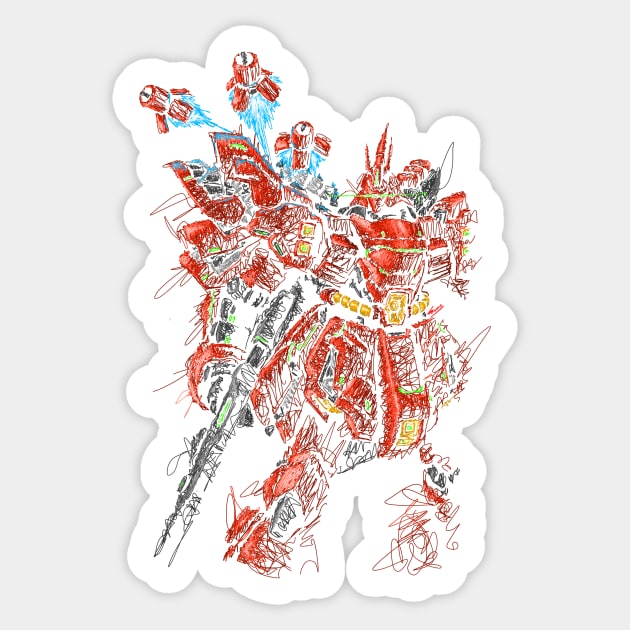 Sazabi Sticker by Shawngkolon